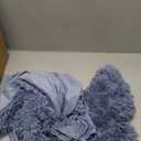 Smoofy Fluffy Queen Comforter Set, Faux Fur Comforter Set Queen Size, Luxury Fuzzy Bedding Set, Soft Shaggy Bed Set for All Season, 3 Pieces - 1 Comforter & 2 Pillowcases, Infinite Blue