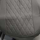 1 Pack Leather Front Car Seat Cover Bottom Car Seat, Anti-Slip and Full Wrap Driver Car Seat Protectors, Luxury Waterproof Bottom Auto Seat Cushion Pad Mat for Most Vehicles(Gray)