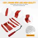 GOOACC 6PCS Auto Trim Removal Tool Kit No-Scratch Tool Kit for Car Audio Dash Window Molding Fastener Remover Tool Kit-Red