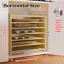 7 Tier Wooden Tray Dividers for Cabinets, Baking Cookie Sheet Organizer, Vertical/Horizontal Cabinet Dividers for Pots, Cutting Board, Pans, Kitchen Organizers and Storage (7 Tier)