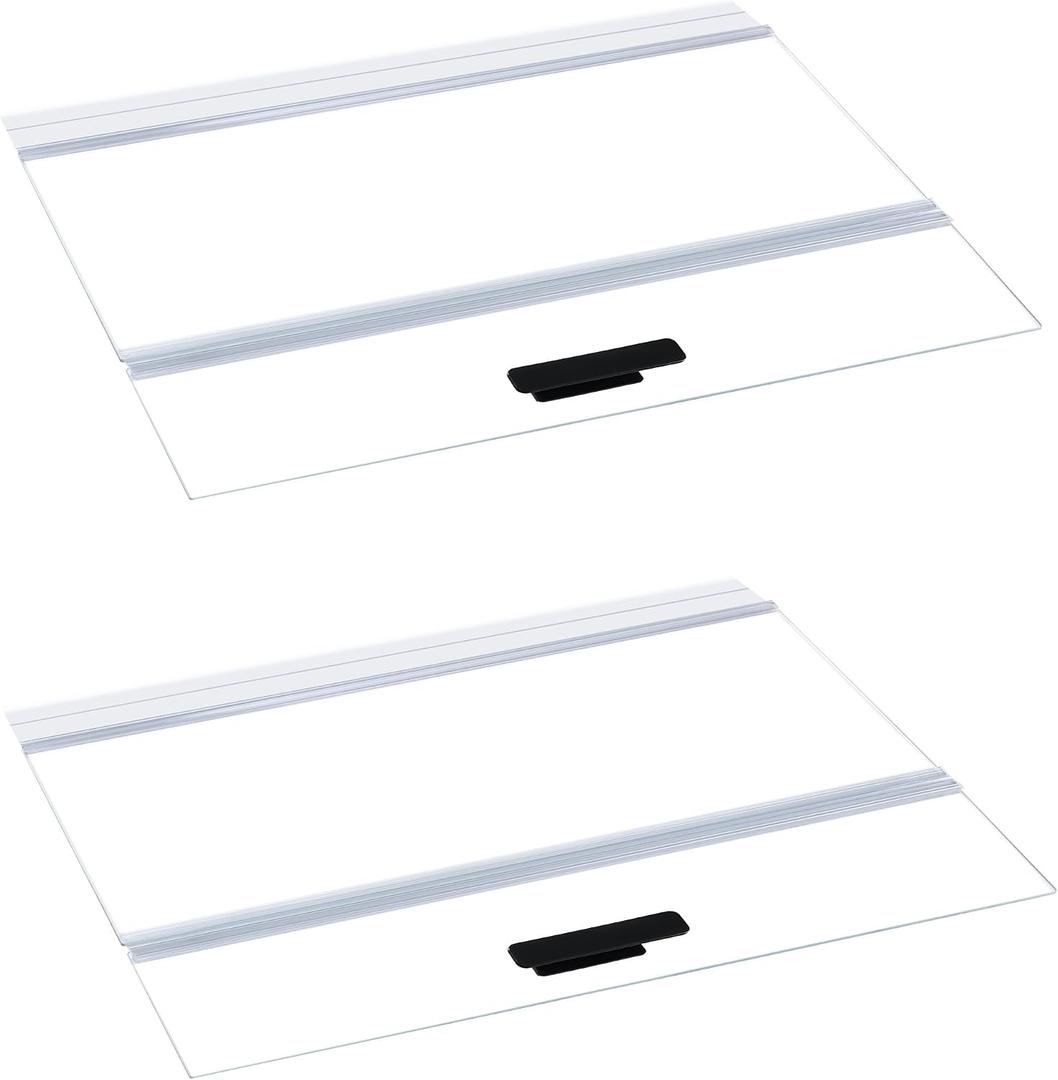 2PCS Set Glass Canopy, 22.08 x 16.57in (Each PCS) Clear Tempered Aquarium Fish Tank Hoods, ONLY FITS Aqueon 75/90/110 Gallon Aquarium Fish Tank