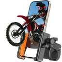 aLLreli Bike Phone Holder [Camera Friendly], 360° Clip-n-Lock Motorcycle Mount fits iPhone 16/15/14/13 and More Phone up to 3.3 inches Wide, Perfect for Bikes, Motorcycles and Scooters, Set of 2