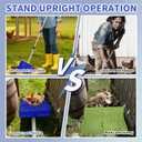 4-in-1 Chicken Manure Scoop, Coop Cleaner Tool for Scoop Sift Rake Level, Lightweight Durable for Chicken Coop Cleaning, Sand Sifting, Poultry Farming & Waste Management (Single Unit, Blue)