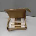 Goo-Ki Champagne Bronze Cabinet Pulls with 5''(128mm) Hole Centers, Modern Style Zinc Alloy Cabinet Handles for Dresser, Wardrobe, Cupboard- 6 Pack