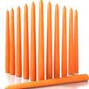CANDWAX 10 inch Taper Candles Set of 12 - Tall Candles Unscented - Orange Tapered Candle Sticks Perfect as Halloween Taper Candles - Orange Candles