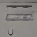 Wireless Keyboard and Mouse Combo - Full Size Slim Thin Wireless Keyboard Mouse with Numeric Keypad 2.4G Stable Connection Adjustable DPI (White & Silver)