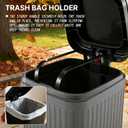 Dog Poop Trash Can Outside, 2.7Gal Dog Waste Trash Can with Lid, Foot Pedal, Dog Waste Container with 20 Bags, Pet Poop Bucket with Soft Close for Backyard Odor Control, Grey