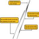 JETKONG 2 Pieces Extra-Long Tweezer Tongs 12-Inch Stainless Steel Tweezers Chef Tweezers (12" Point Tip-silver)