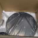 smusei Drink Table Small Side Table with Marble Base Pedestal Side Table Drink Tables for Small Spaces Round End Table Mini Side Table for Sofa Couch Chair Patio, Brown and Black