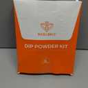 Modelones Dip Powder Nail Kit, 4 Colors Fall Orange Glitter Dipping Starter Set with Liquid and Complete Accessories for French Nails Art Salon DIY at Home Manicure