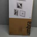 Umbra Exhibit Wall Frame with Metal Rod for Hanging-Rimless Design-Suitable for Living Room, Bathroom, Bedroom, Entryway and More, Black 8" x 10"