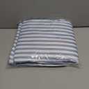 Amazon Basics Breathable, Brushed Microfiber Wrinkle Resistant 3 Piece Bed Sheet Set with 14-Inch Deep Pockets, Twin, Dusty Blue Pinstripe, Printed