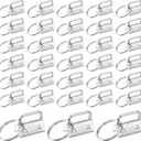 Dimeho Key Fob Hardware 150 Pcs, 1 Inch Keychain Wristlet Bulk Silver Metal Key Lanyard Keys Chain Making Hardware Supplies for Making Keys Chains Bags Hand Craft
