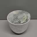 Mkono Fake Hanging Plant with Pot, Artificial Plants for Home Decor Indoor Macrame Plant Hanger with Fake Vines Greenery for Bedroom Bathroom Kitchen Office Decor, Ivory (Pothos)