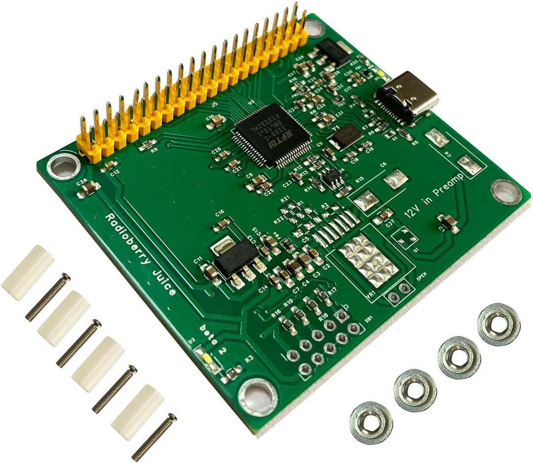 SDR Radioberry Juice USB Board to USB Adapt Board Juice for Raspberry Pi - Radio Card Analog Devices AD9866 & 10CL025 12-bit Broadband Modem