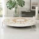 i-lan 18 Inch Mother of Pearl Lazy Susan Turntable, Large Decorative Round Rotating Tray for Dining Table, Kitchen Countertop, Cabinet, Island and Tabletop, Champagne Gold