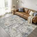kakania Washable 5x8 Area Rug for Living Room: Abstract Modern Home Decor