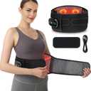 Electric Heating Pad for Back, FSA Eligible HSA, XL Cordless Heated Back Belt Wrap with 3 Heating and 3 Vibration Modes, 5000mAh Battery Operated Lower Back Massager, Heated Pad for Back