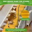 Moderate 3-Step Stair Ramp for Aged & Injured Pets, Lightweight Pet Ramp with Non-Slip Surface for Small Size Dogs Cats, Dog Wedge Ramp for Stairs/Staircases(120LBs Loading, 4PCS)
