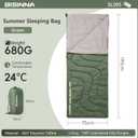 BISINNA Warm Weather Sleeping Bag Ultralight Portable Backpacking Lightweight Sleeping Bags for Adult Kids Outdoor Hiking Camping