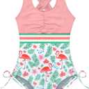 BFUSTYLE Girls One Piece Swimsuit Cute Striped Bathing Suit Hawaii Swimwear 6-17 Years