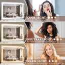 FENNIO Vanity Mirror with Lights 32"x22", Lighted Makeup Mirror, Large Vanity Mirror with Lights, Touch Sensor with 3-Color Lighting, USB Charging Port for Vanity Desk Tabletop