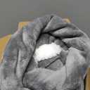 Bedsure GentleSoft Sherpa Fleece Throw Blanket for Couch, Non-Heated, Thick & Warm Cozy Blanket for Winter, Soft Fuzzy Plush Throw Gifts for Women and Men, Grey, 50x60 Inches