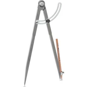 Pencil Compass 12 inch, Precision Woodworking Compass with Wing Divider and Pencil Holder, Metal Compass Ideal for Geometry Drafting and Technical Drawing, Engineering and More