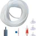Aquarium Air Pump Accessories - Contains Airline Tubing, Control Valve, Air Stones, Check Valves, Suction Cups