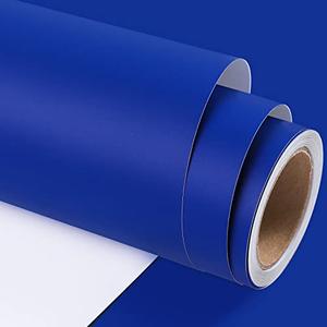 GIRAFVINYL 001Royal Blue Permanent Vinyl Roll 12" X 8ft Soft-Tuch Self-Adhesive Matte Blue Vinyl Craft for Cutting Machine,DIY Home,Car Decor,Create Signs, Labels,Tumbler, Waterproof,