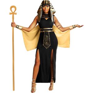 Morph Cleopatra Costume for Women With Staff - Egyptian Halloween Costume For Women, Cleopatra Costumes Adult (Small)