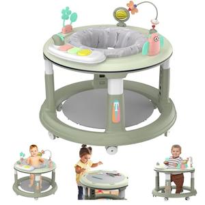 Baby Walkers with Wheel,Infant Walker for Babies with Adjustable Height,Speed & Breathable Seat Cushion, Baby Walkers and Activity Center for Boys Girls,Baby Walker and Bouncer Combo for 7-18 Months