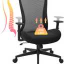 Big and Tall Office Chair for Heavy People 400lb, Ergonomic Desk Chair Mesh Computer Chair with Lumbar Support, Adjustable Height and Armrests (Black)