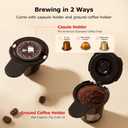 Bonsenkitchen 2-in-1 Single Serve Coffee Maker for K Cup & Ground Coffee, Fast Brewing (6-14oz),One Cup Coffee Machine with Travel Mug,Space-Saving for HomeOfficeDorm