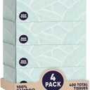 Save Trees Bamboo Facial Tissues - 12 Boxes of Eco-Friendly, 3-Ply Hypoallergenic Tissues, 90 Sheets per Box, FSC Certified, Plastic-Free Packaging, Soft & Gentle for Home Use