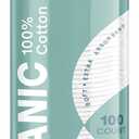 Cliganic Organic Cotton Rounds for Face (100 Count) | Makeup Remover Pads, Hypoallergenic, Lint-Free | 100% Pure Cotton