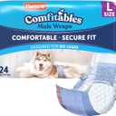 Hartz Comfitables Disposable Male Dog Wraps with Stretchy Waistband, Large 24 Count