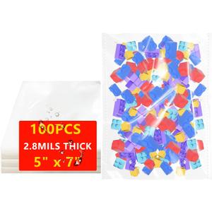 3 x 5x7 Inches 100 Pcs Self Sealing Cellophane Bags Clear Cookie Bags Resealable Cellophane Self Adhesive for Packaging Gifts,Cookies,Favors, Products for Packaging 100 Pieces 5"x7"