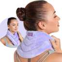 REVIX Neck Heating Pad Microwavable Heated Neck Wrap with Moist Heat for Stress, Microwave Neck Warmer for Woman, Unscented Hot Pack