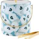 Mud Pie Oyster Vinyl Ice, bucket 8" x 7" dia | tongs 6 1/2", Multi