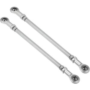 Motoforti 2pcs 210mm Length 8mm Hole Diamete Adjustable Steering Tie Rod Ball Joint for 49cc Electric ATV Go Kart Accessory Steering Column Steering Suspension Silver Tone