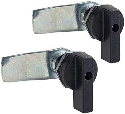 WJSKDQ 2PCS Thumb Operated Offset Thumb Cam Lock Black Cam Lock