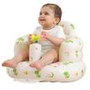 Inflatable Baby Seat for Babies 3-36 Months, Built in Air Pump Baby Chair Sit Me up Floor Seat for Baby, Bumbo Seat for Learning to Sit, Feeding, Camping (Dinosaur)