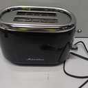 Mueller Retro Toaster 2 Slice with 7 Browning Levels and 3 Functions: Reheat, Defrost & Cancel, Stainless Steel Features, Removable Crumb Tray, Under Base Cord Storage, Black