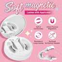 Magnetic Eyelashes Soft Magnetic Lashes With Applicator,3s Application 1s Removal No Glue Needed Long Lasting and Reusable Soft Magnet Lashes Waterproof Cruelty Easy To Wear (1Pair,Frisky)