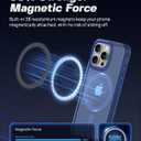 ArtsEvo Strong Magnetic for iPhone 15 Pro Max Case, Compatible with MagSafe, 360 Military-Grade Protection, Slim Translucent Matte Phone Case, Blue