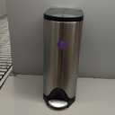 simplehuman 30 Liter / 8 Gallon Butterfly Lid Kitchen Step Trash Can, Brushed Stainless Steel