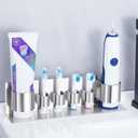 Toothbrush Head Holder for Bathroom, Electric Toothbrush Head Holder Wall Mounted Toothbrush Holder Adhesive Toothbrush Head Organizer Stainless Steel Toothbrush and Toothpaste Holder