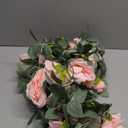 TELDRASSIL 4Pcs(26 FT) Artificial Rose Vine Fake Flower Garland Fake Silk Rose Hanging Vine for Wedding Party Background Arch Garden Background Decoration (Pink)