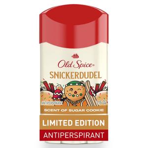 Old Spice Antiperspirant & Deodorant for Men, Holidudes Limited Edition, 24/7 Sweat Protection, Stocking Stuffer, Snickerdudel Sugar Cookie Scent, 2.6 oz (2.6 Ounce (Pack of 1))
